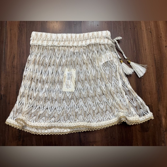 Ramy Brook Cream and Gold Swim Coverup - Picture 3 of 14